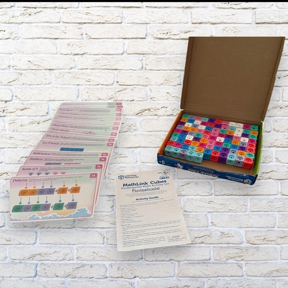 SOLD MathLink Cubes Kindergarten Math Activity Set - Fantasticals - Picture 3 of 4